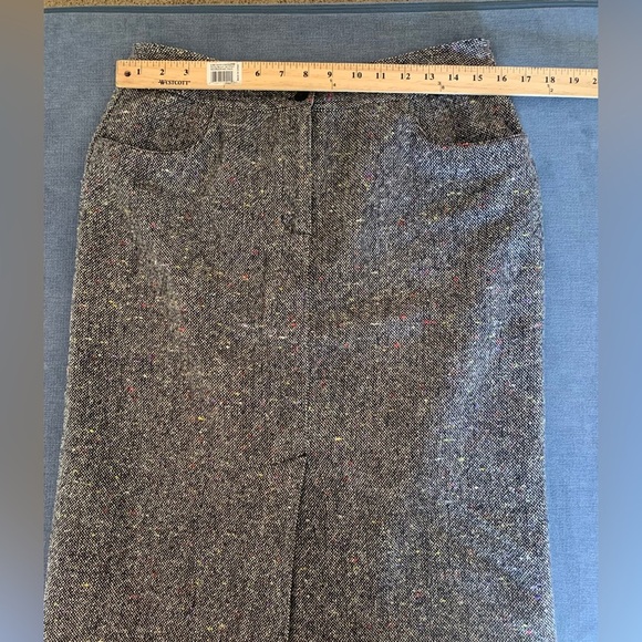 Women’s Talbots Grey Confetti Wool Blend Pockets Professional MIDI Skirt 10 - Picture 10 of 12